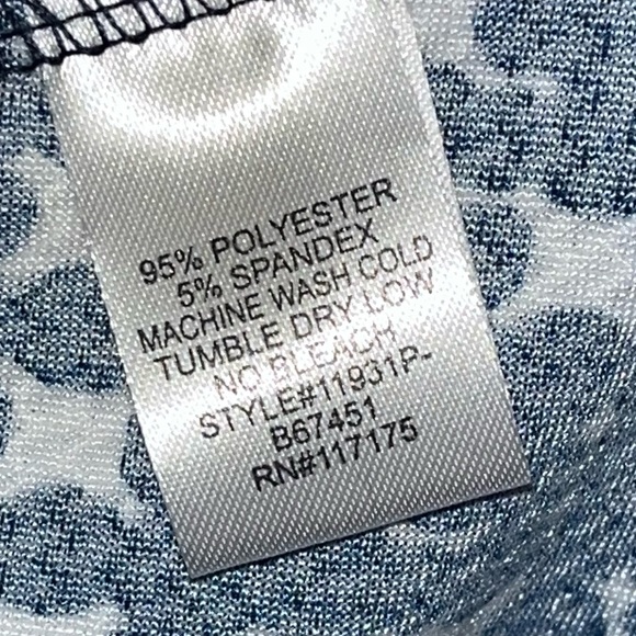 HAANI Petites Sleeveless White Navy Blue Geometric Fit N Flare Dress Size PXL - Picture 7 of 8